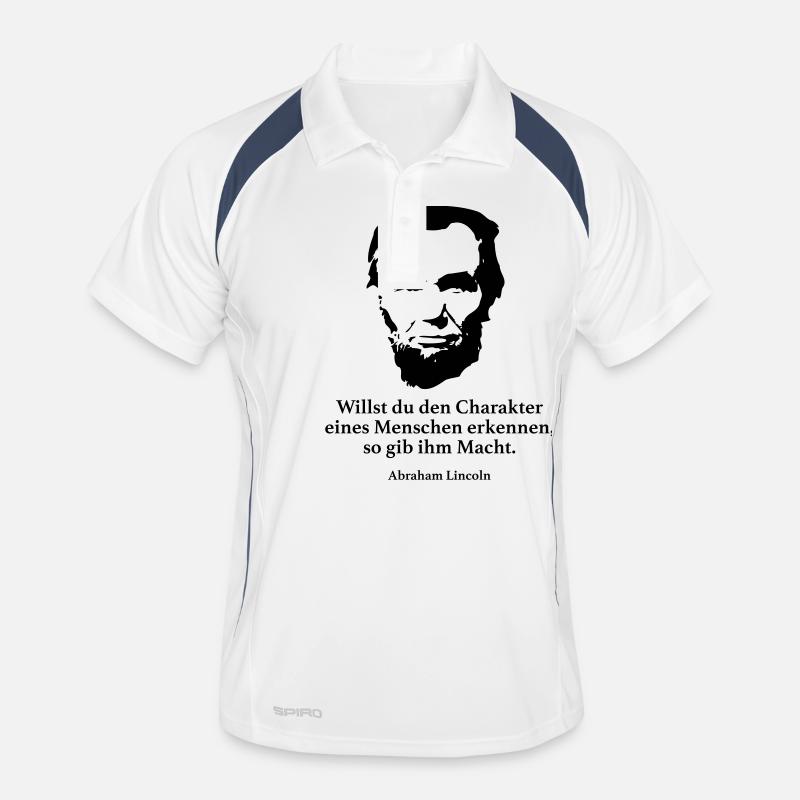 Lincoln: Willst du den Charakter eines Menschen e Männer Polo atmungsaktiv
