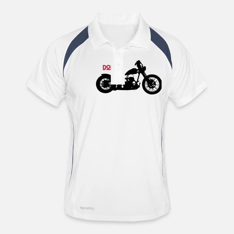 Bobber - Männer Polo atmungsaktiv - Weiß/Navy