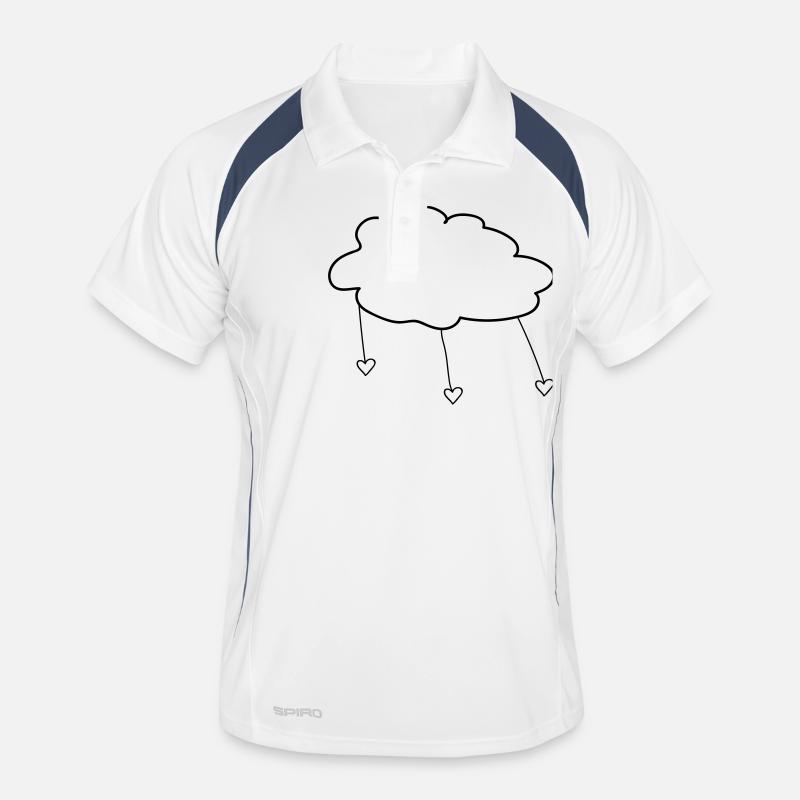 Cloud with Hearts Männer Polo atmungsaktiv