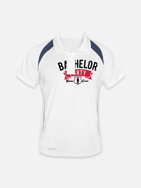 Bachelor Party - mariage de JGA bachelorette party - Polo respirant Homme - blanc/marine - Devant