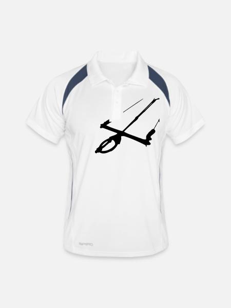 kitebar - Men's Polo breathable - white/navy - Front