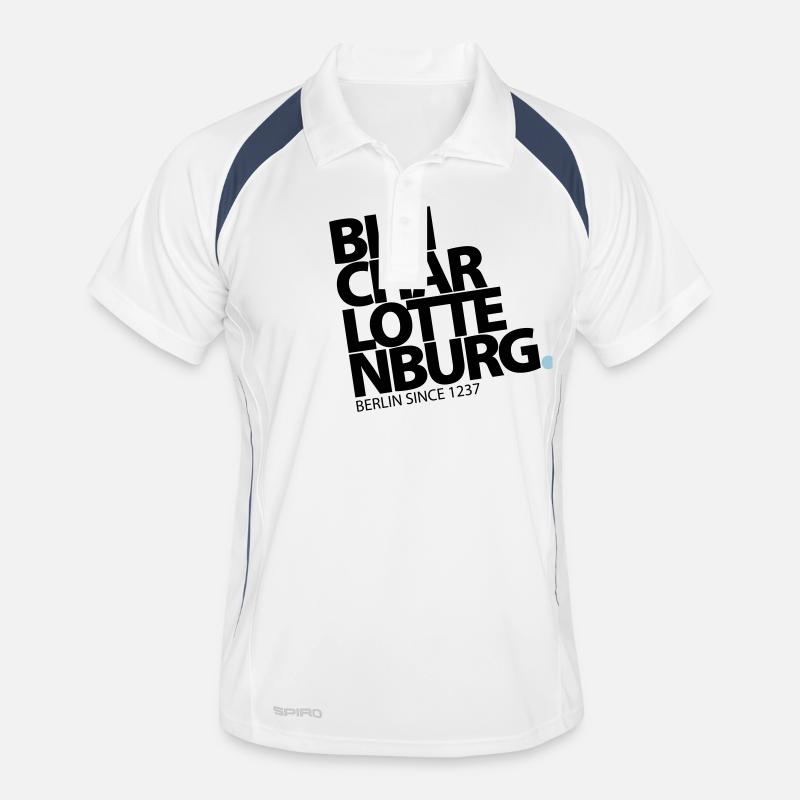 Berlin Charlottenburg - Polo respirant Homme - blanc/marine