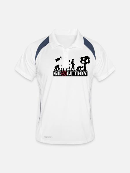 Geolution - 2color - 2O12 - Polo respirant Homme - blanc/marine - Devant