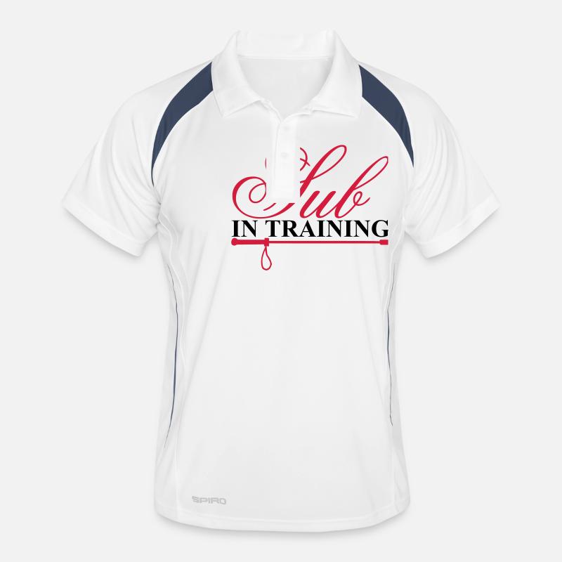 Sub in training - Männer Polo atmungsaktiv - Weiß/Navy