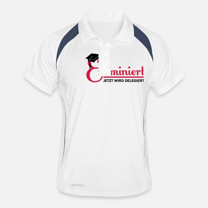 examiniert - jetzt wird delegiert Männer Polo atmungsaktiv