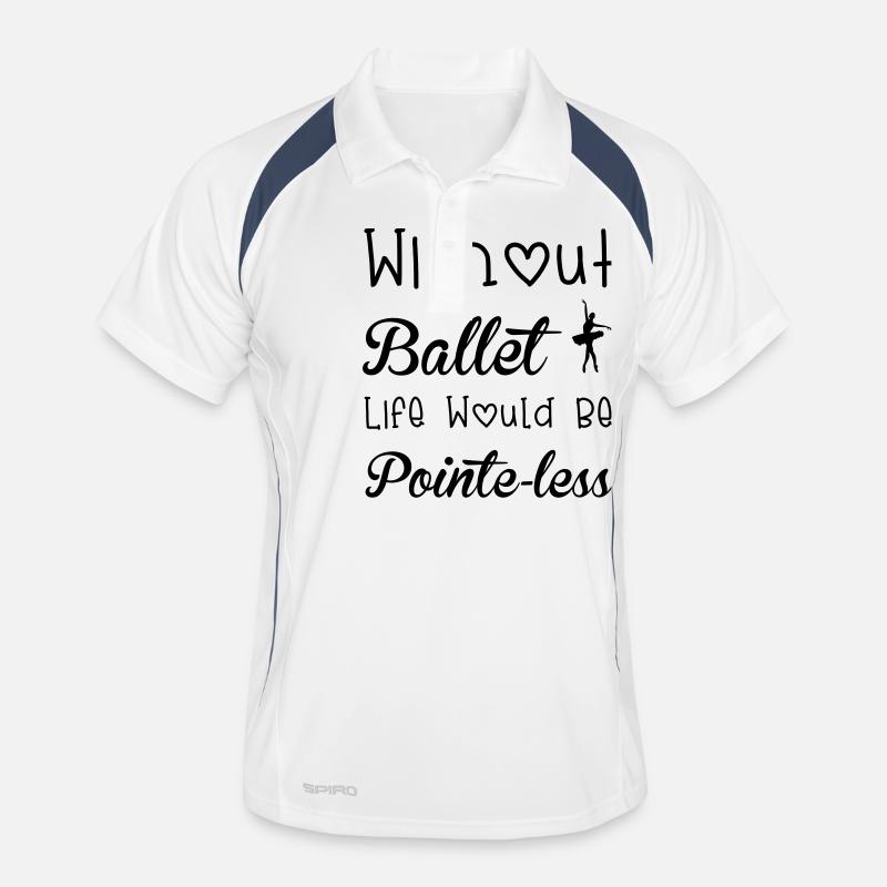 Ballet - Männer Polo atmungsaktiv - Weiß/Navy