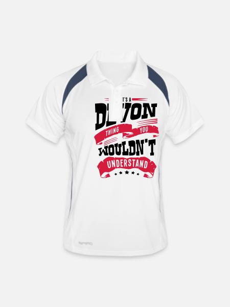 devon name thing you wouldnt understand - Men's Polo breathable - white/navy - Front