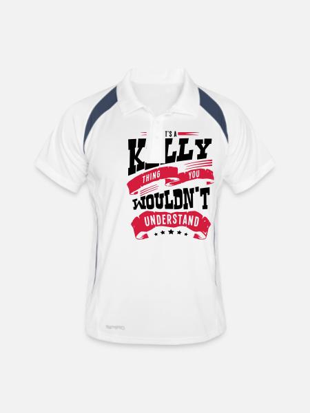 kelly name thing you wouldnt understand - Men's Polo breathable - white/navy - Front
