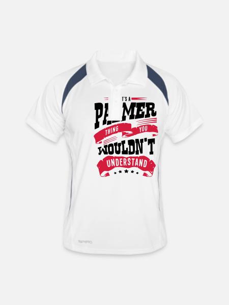 palmer name thing you wouldnt understand - Men's Polo breathable - white/navy - Front