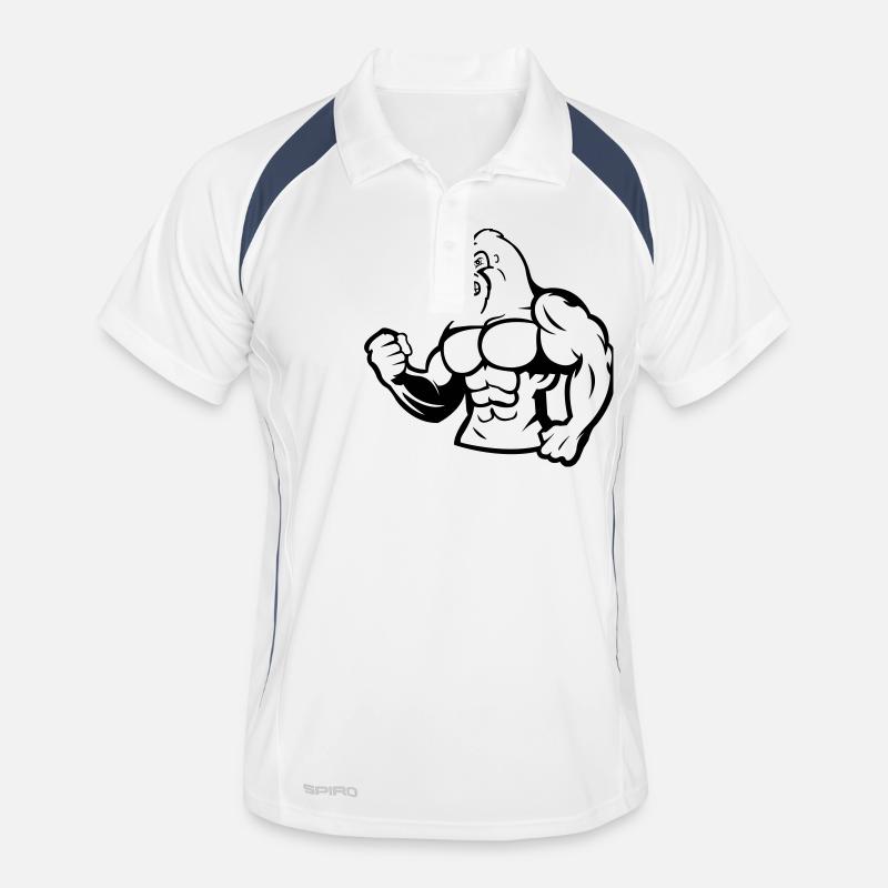 Gorilla Silverback 01 - Men's Polo breathable - white/navy