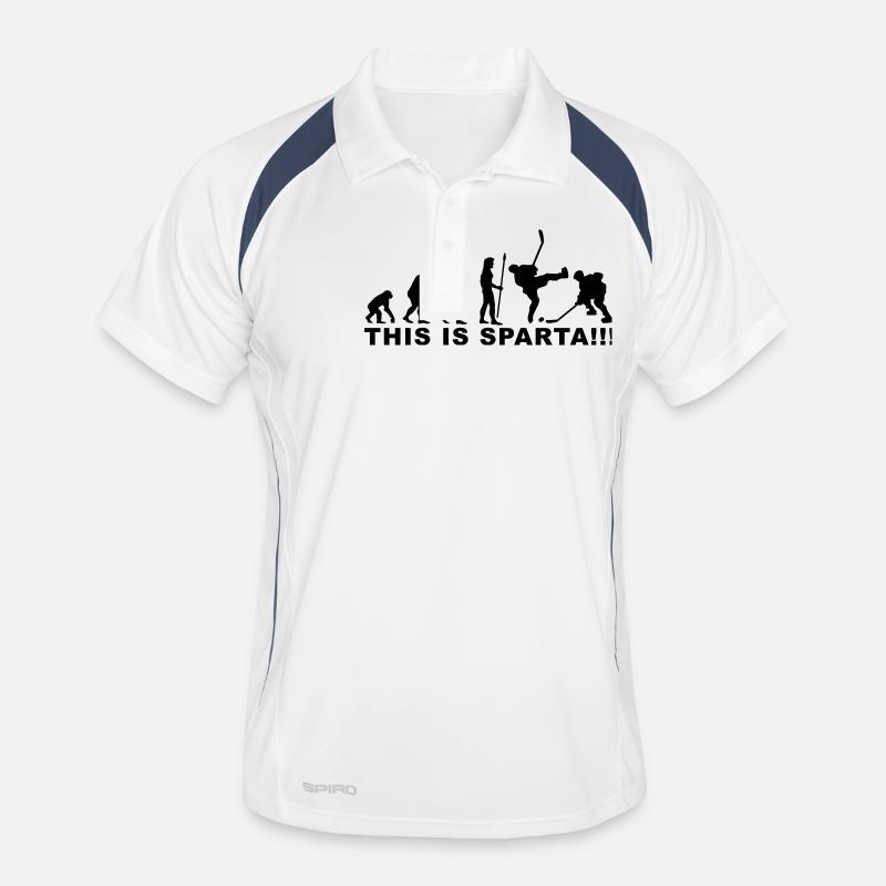 evolution_icehockey4 - Männer Polo atmungsaktiv - Weiß/Navy