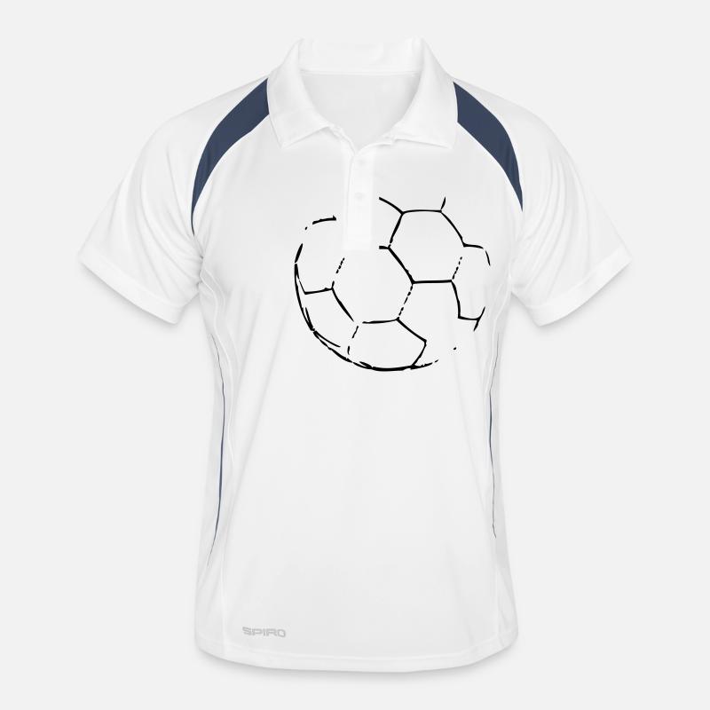 handball - Männer Polo atmungsaktiv - Weiß/Navy