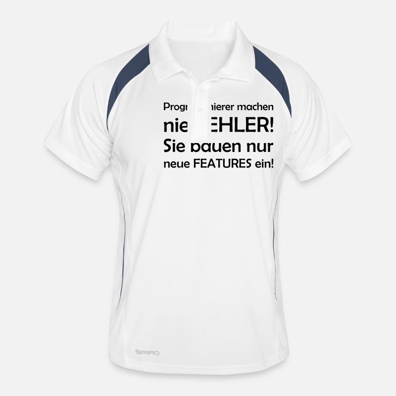 Programmers never make mistakes - they just build Men's Polo breathable