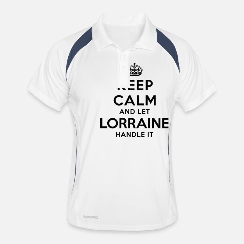 keep calm and let lorraine handle it - Men's Polo breathable - white/navy