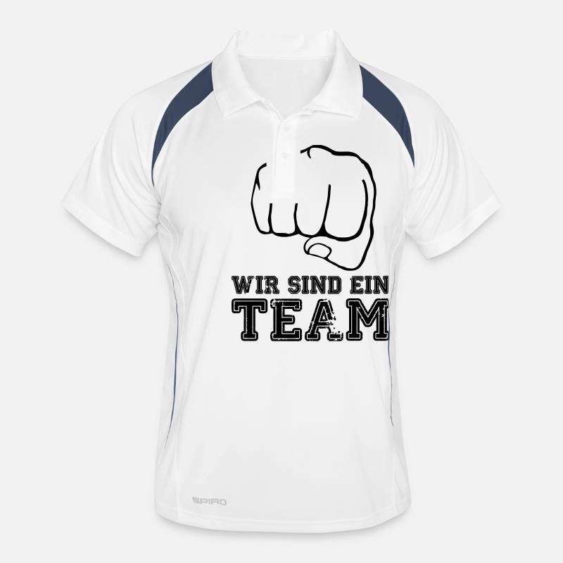 wir_sind_ein_team_faust Männer Polo atmungsaktiv