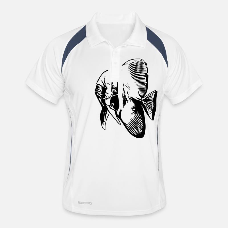 Fledermausfisch / Batfish / Vector Farben Männer Polo atmungsaktiv