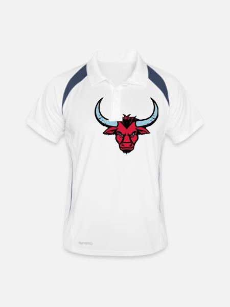 Bull Animal Head - Men's Polo breathable - white/navy - Front