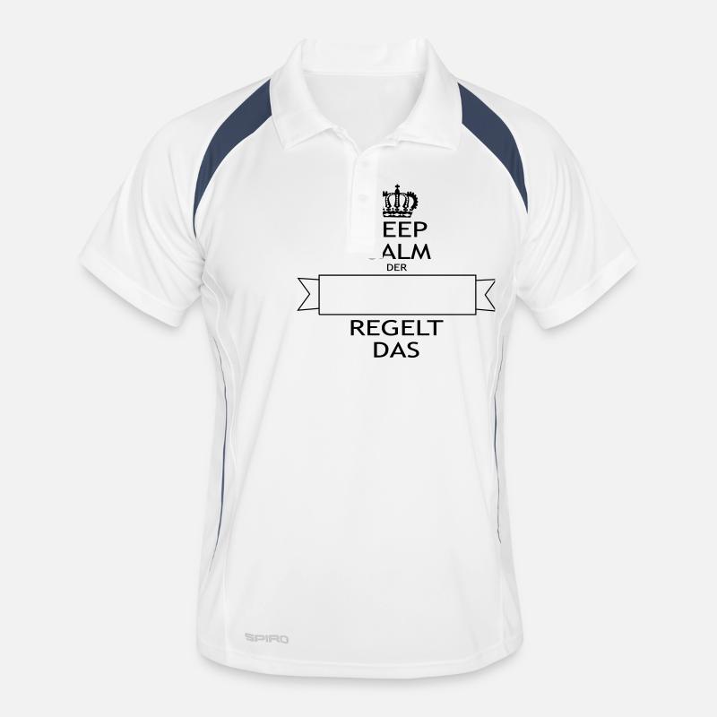 KEEP CALM der ... regelt Männer Polo atmungsaktiv