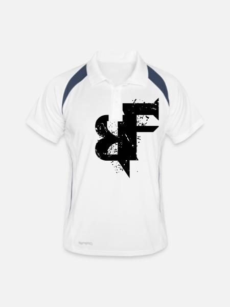 Bad Fuel icon - Men's Polo breathable - white/navy - Front
