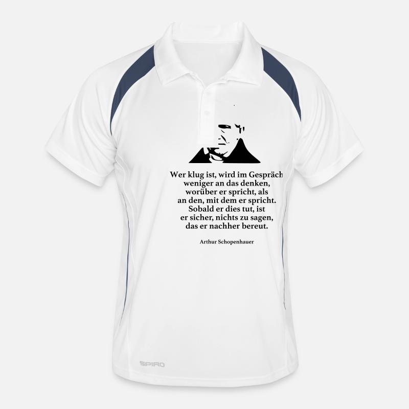 Schopenhauer: Whoever is wise will be less in conversation Men's Polo breathable