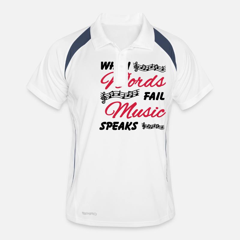 When words fail music speaks Polo respirant Homme