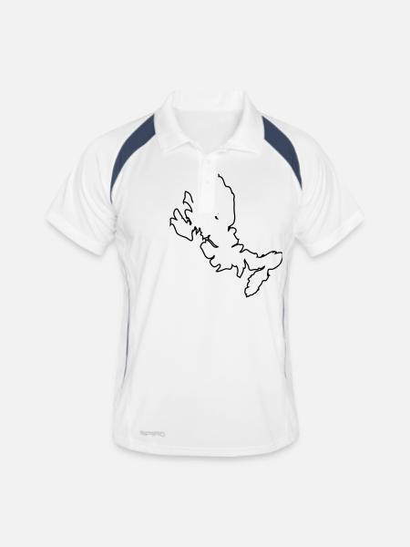 Isle of Skye Map outline - Men's Polo breathable - white/navy - Front