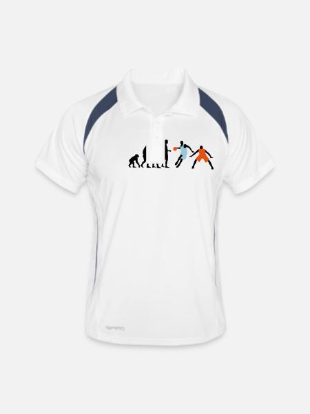 evolution_basketball_072011_h_3c - Men's Polo breathable - white/navy - Front