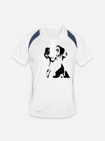 Bulldog 1 - Polo respirant Homme - blanc/marine - Devant