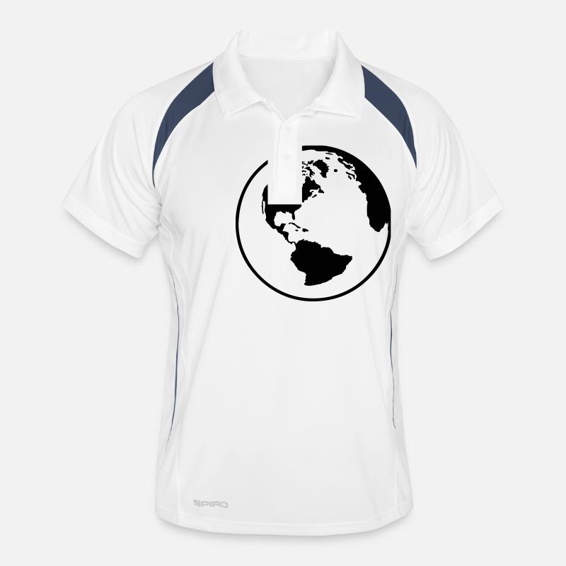 Globus - Männer Polo atmungsaktiv - Weiß/Navy