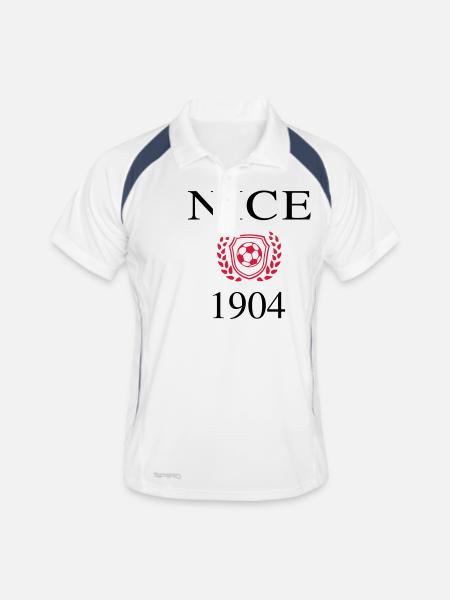 Nice Origin 1904 - Men's Polo breathable - white/navy - Front