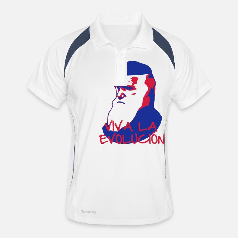 Viva La Evolucion Charles Darwin Männer Polo atmungsaktiv
