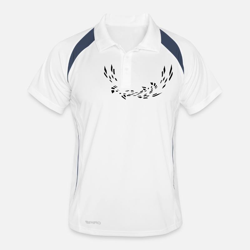 Abstract pattern - Men's Polo breathable - white/navy