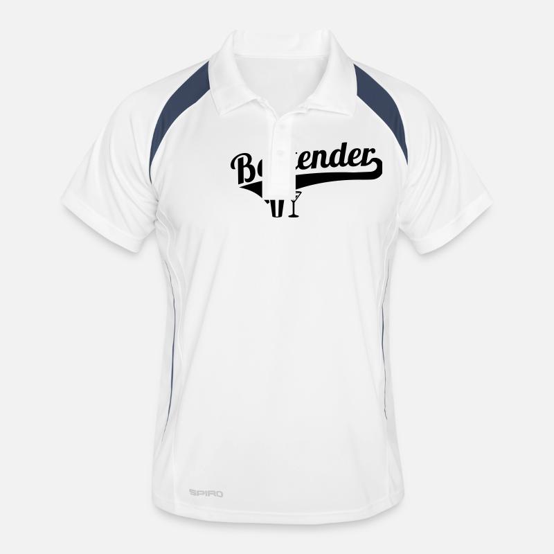 Bartender - Men's Polo breathable - white/navy