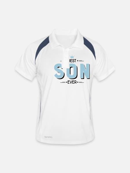 Best son - Men's Polo breathable - white/navy - Front