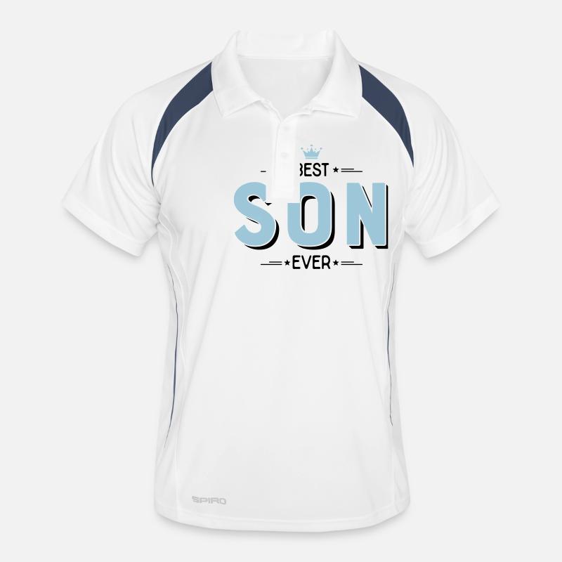 Best son - Männer Polo atmungsaktiv - Weiß/Navy