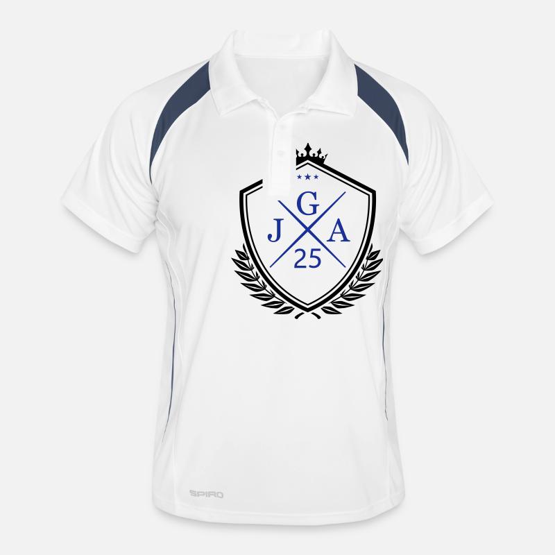 Jga 25 - Männer Polo atmungsaktiv - Weiß/Navy