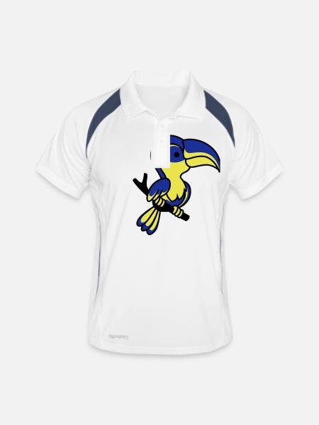 perroquet - Polo respirant Homme - blanc/marine