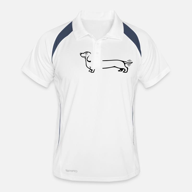 Dog dachshund Men's Polo breathable