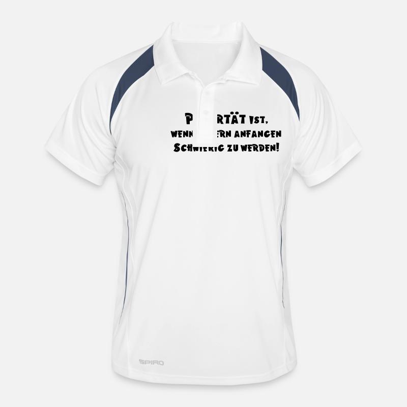 pubertaet_ist - Men's Polo breathable - white/navy