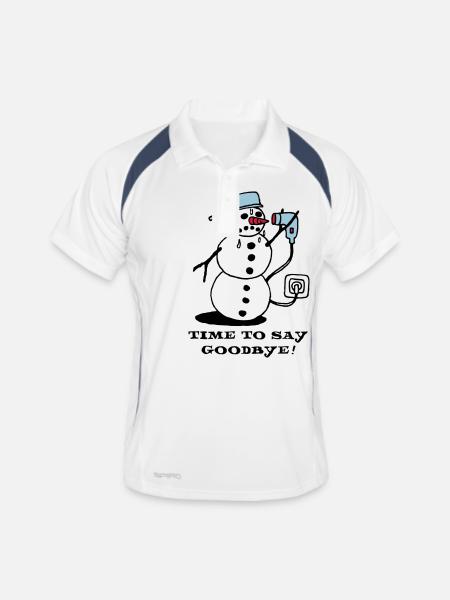 winter_ade_weiss - Men's Polo breathable - white/navy - Front