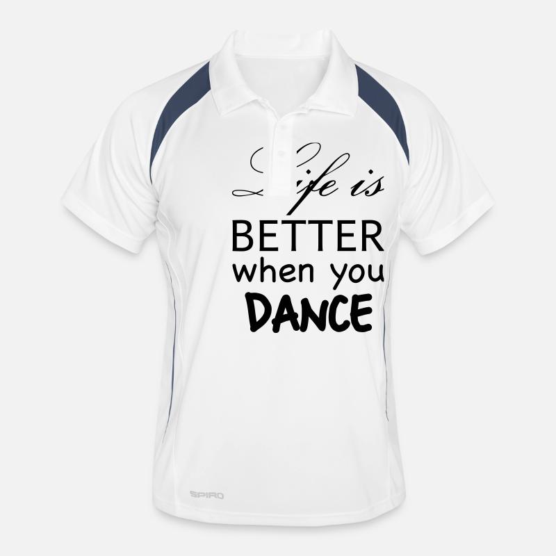 life better dance - Men's Polo breathable - white/navy