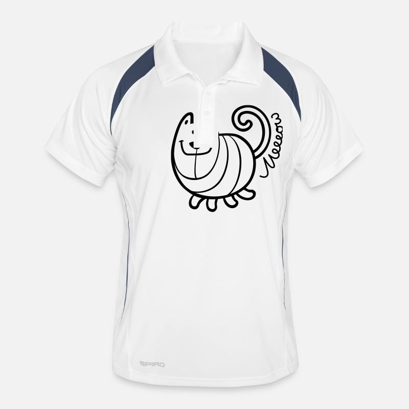 Mimi Meeow - Men's Polo breathable - white/navy