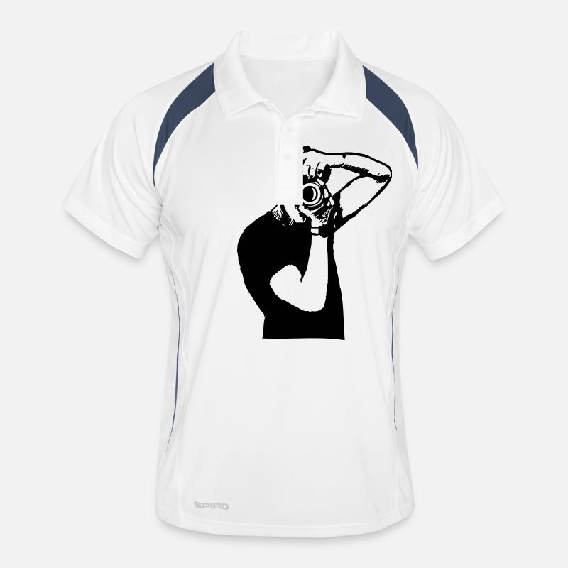Silhouette du photographe Polo respirant Homme