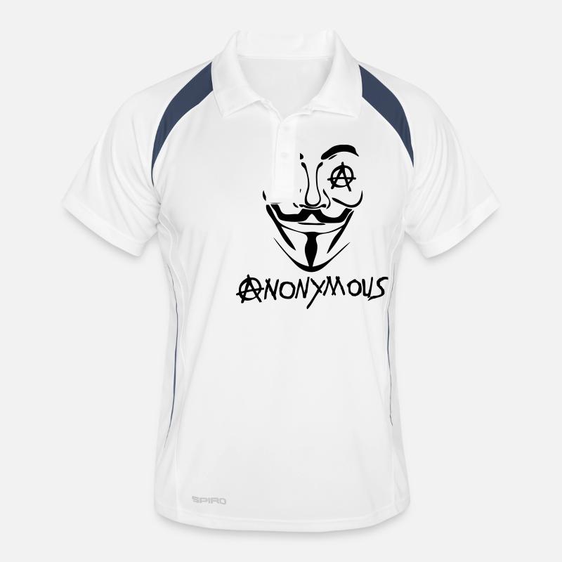logo anarchy anonymous2 masque mask Polo respirant Homme