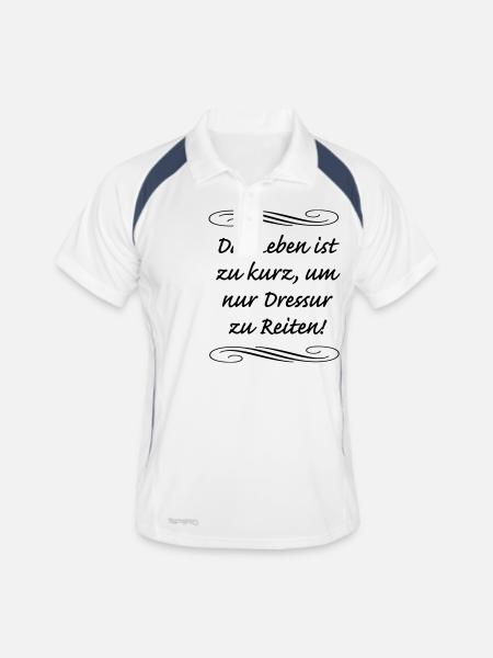 das_leben_ist_zu_kurzv - Polo respirant Homme - blanc/marine - Devant