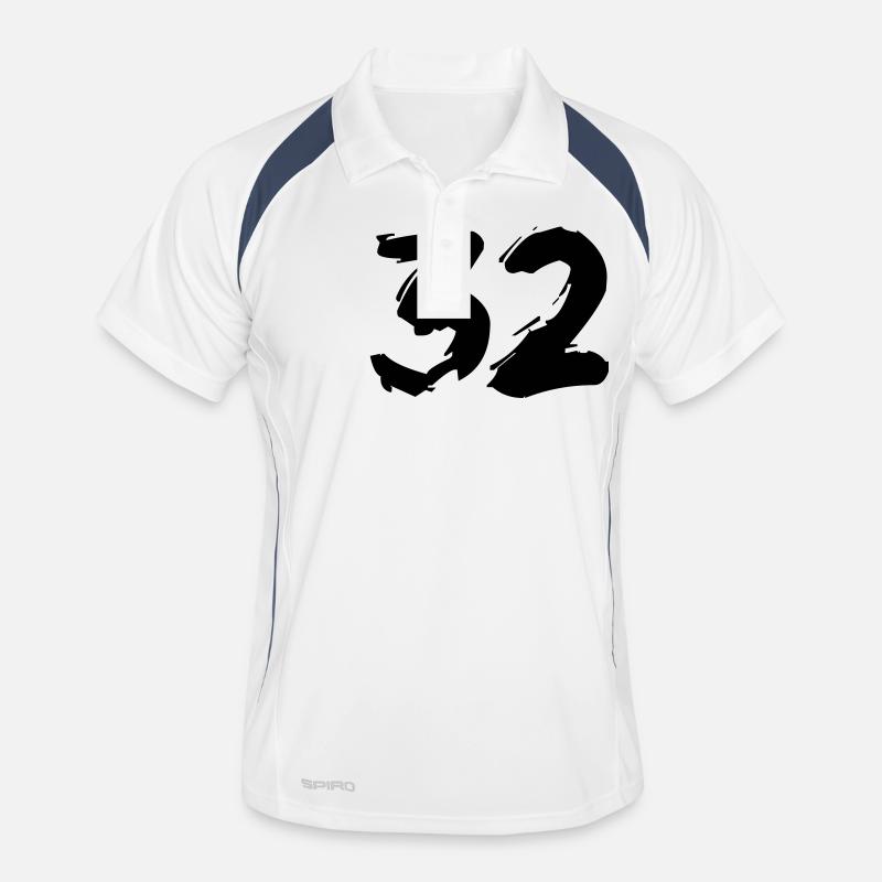 Brushed 32 - Männer Polo atmungsaktiv - Weiß/Navy
