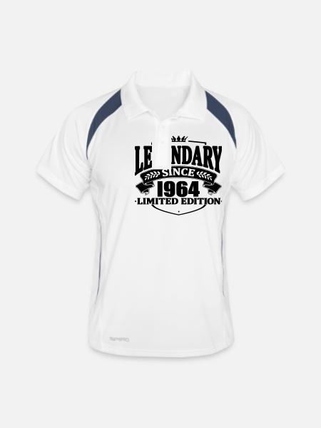 Legendary since 1964 - Men's Polo breathable - white/navy - Front
