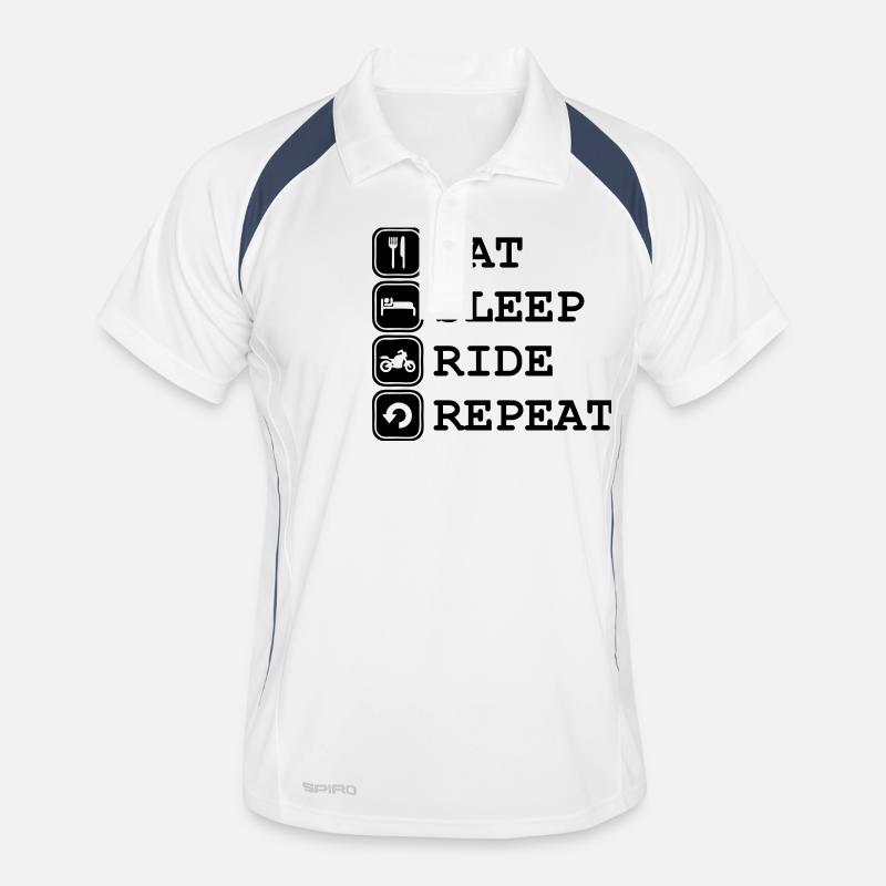 Eat, sleep, ride, repeat Men's Polo breathable