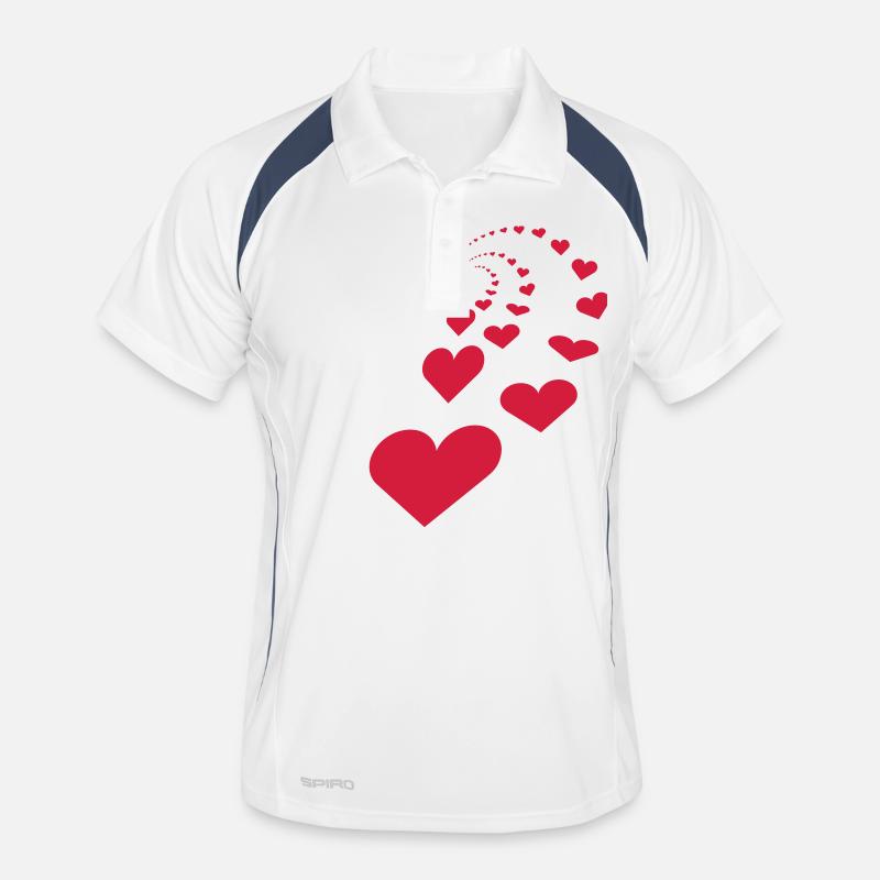 Hearts for partners and singles Men's Polo breathable