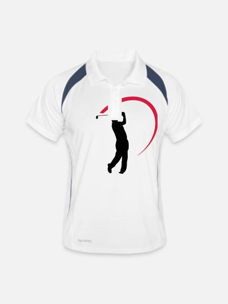 golf - Men's Polo breathable - white/navy - Front
